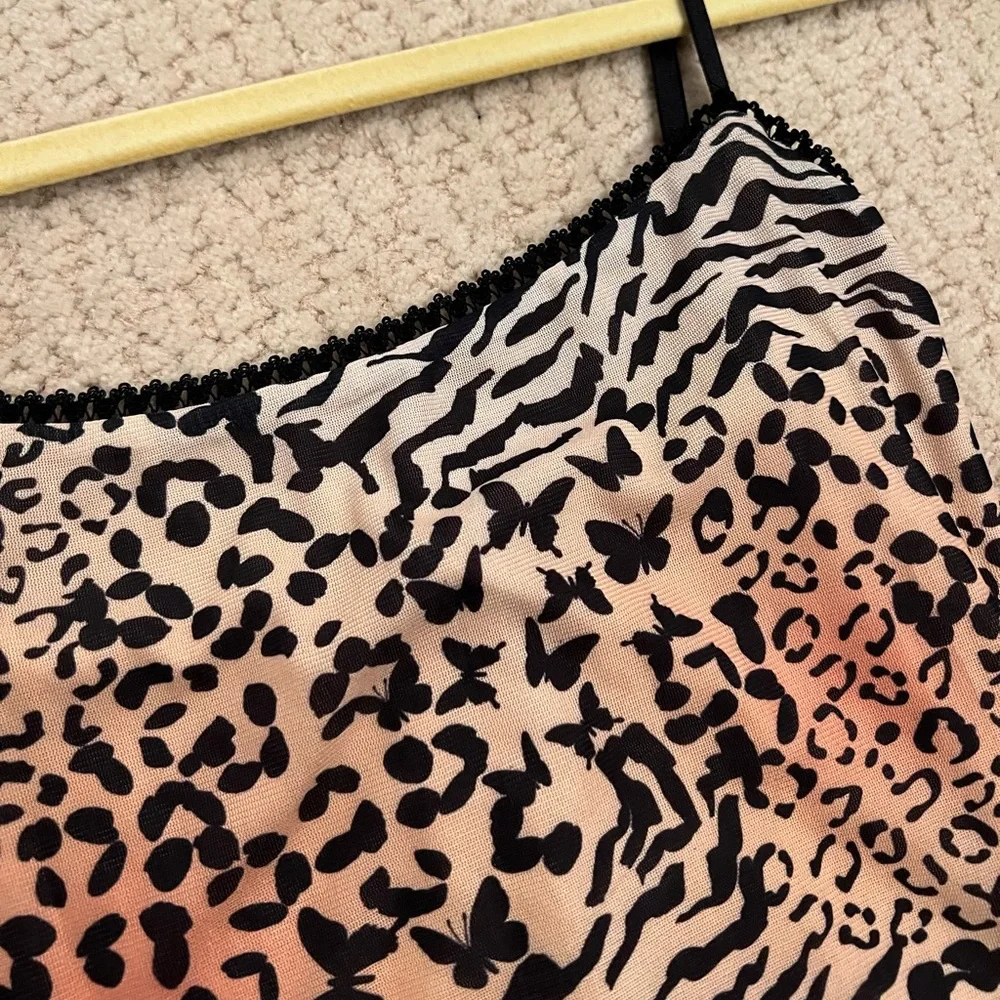 Princess Polly Autumn Mini Dress Leopard Bodycon Size 0 - Picture 5 of 9